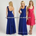 One shoulder chiffon floor length royal blue bridesmaid dresses CWFab5219